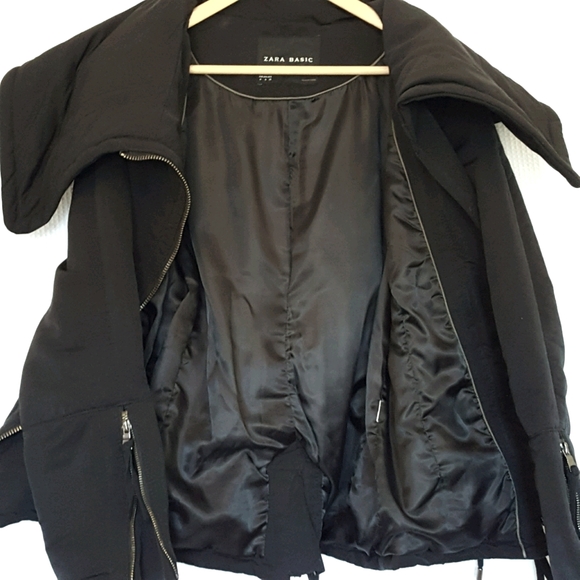 Zara Women's Med Black Light Quilted Jacket Coat - Picture 3 of 11